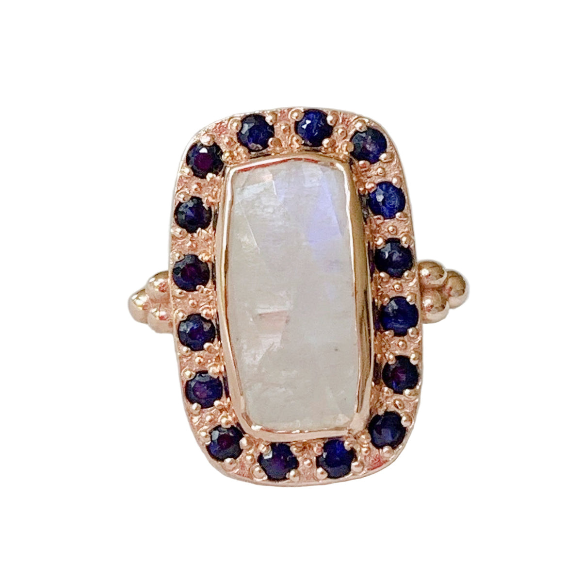 Sapphire and Moonstone Ring