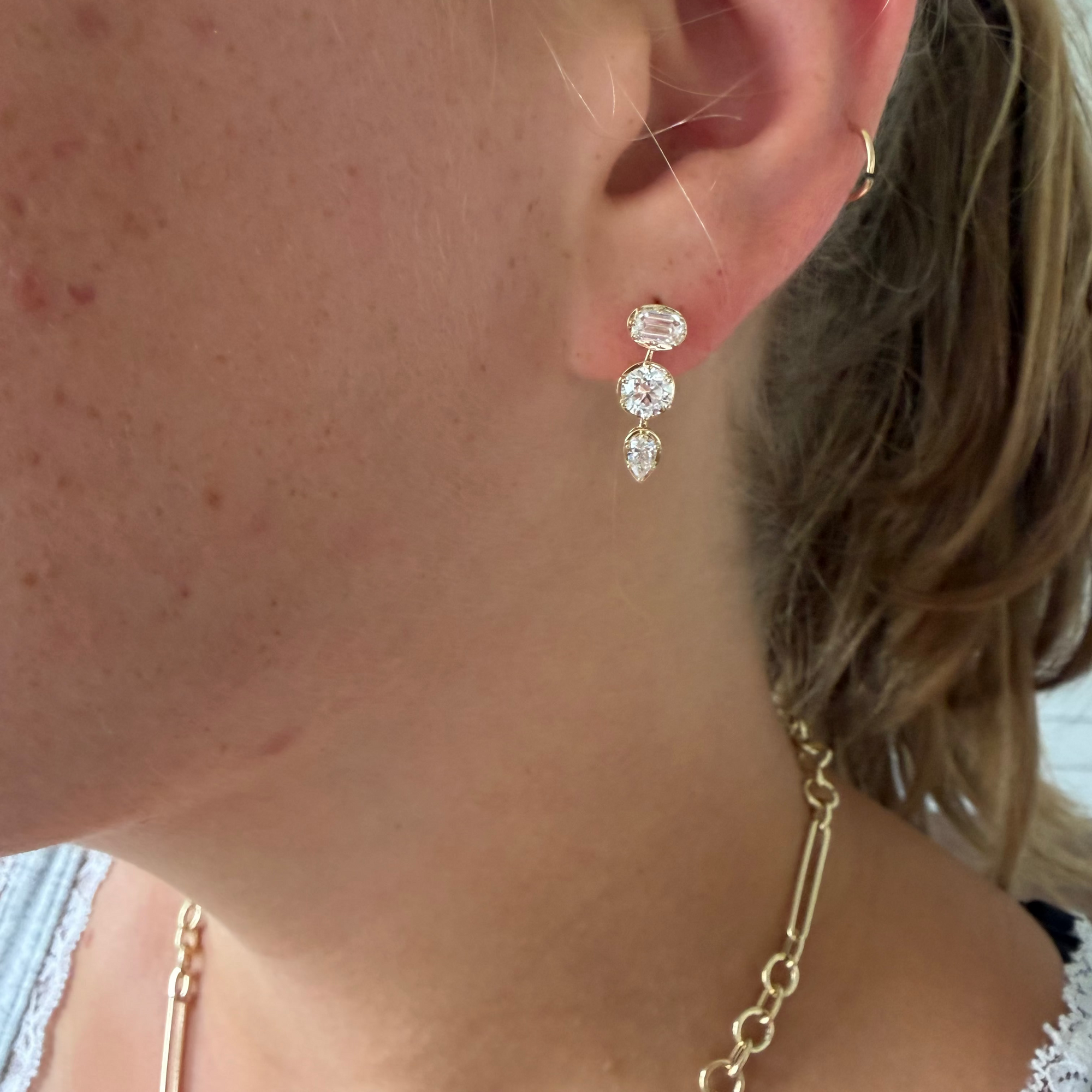 Georgian Diamond Earring Drops