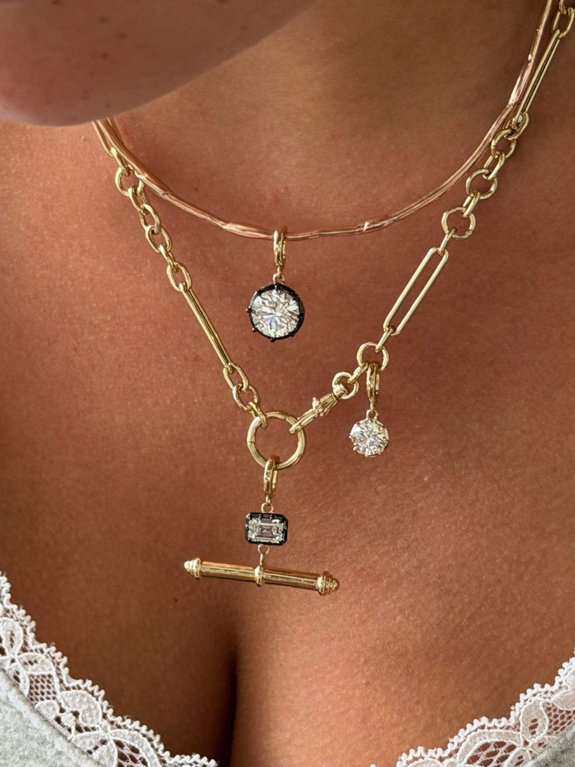 Marianne Diamond Round Charm