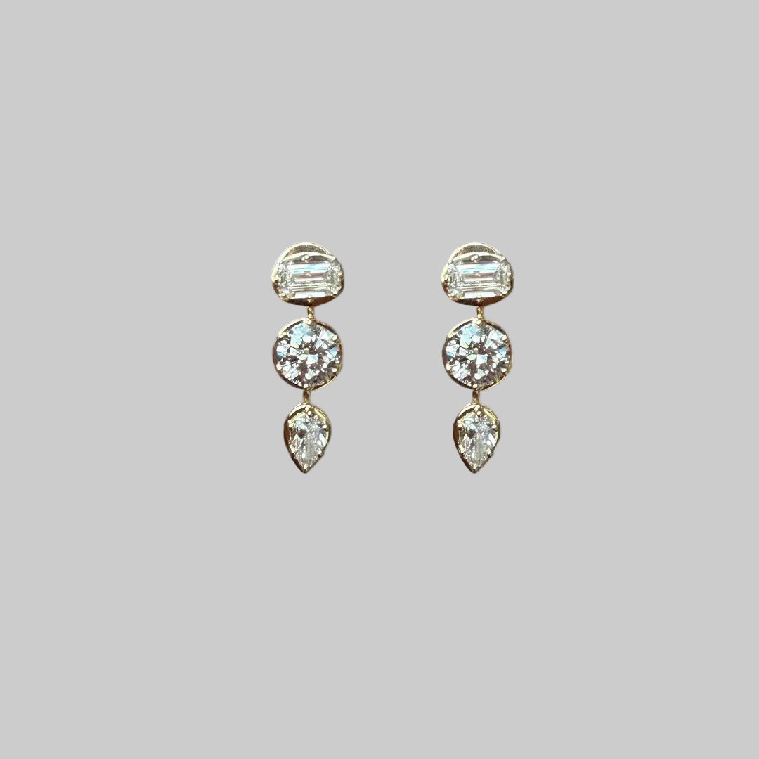 Georgian Diamond Earring Drops