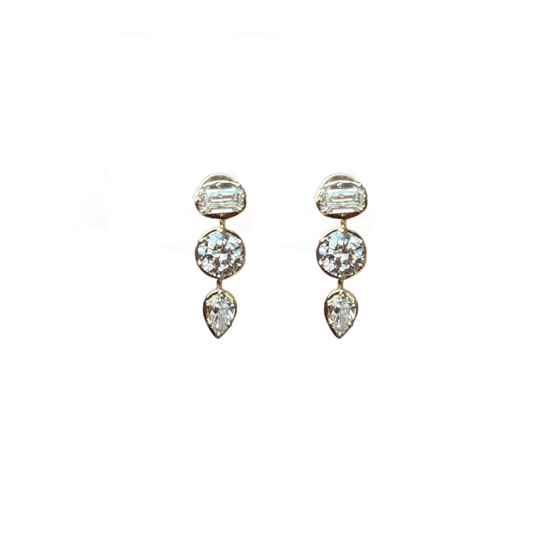 Georgian Diamond Earring Drops