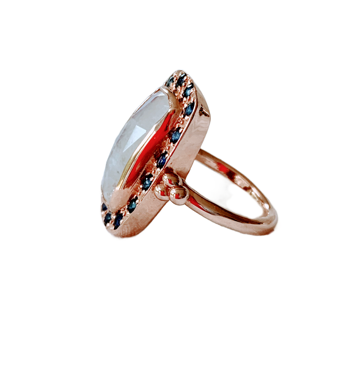 Sapphire and Moonstone Ring