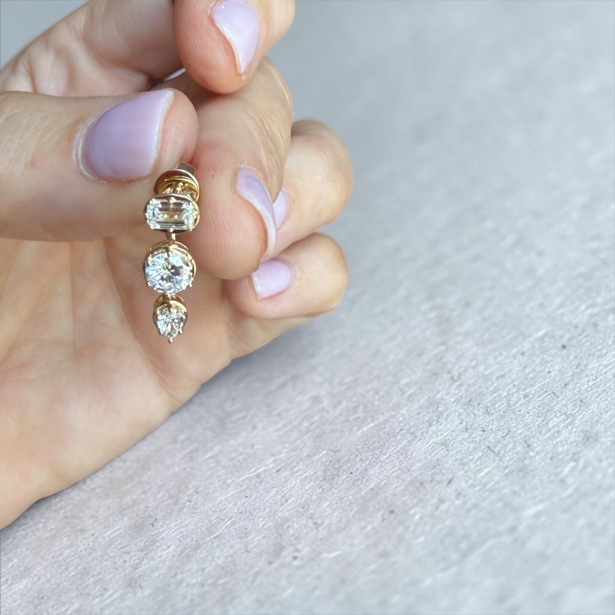 Georgian Diamond Earring Drops