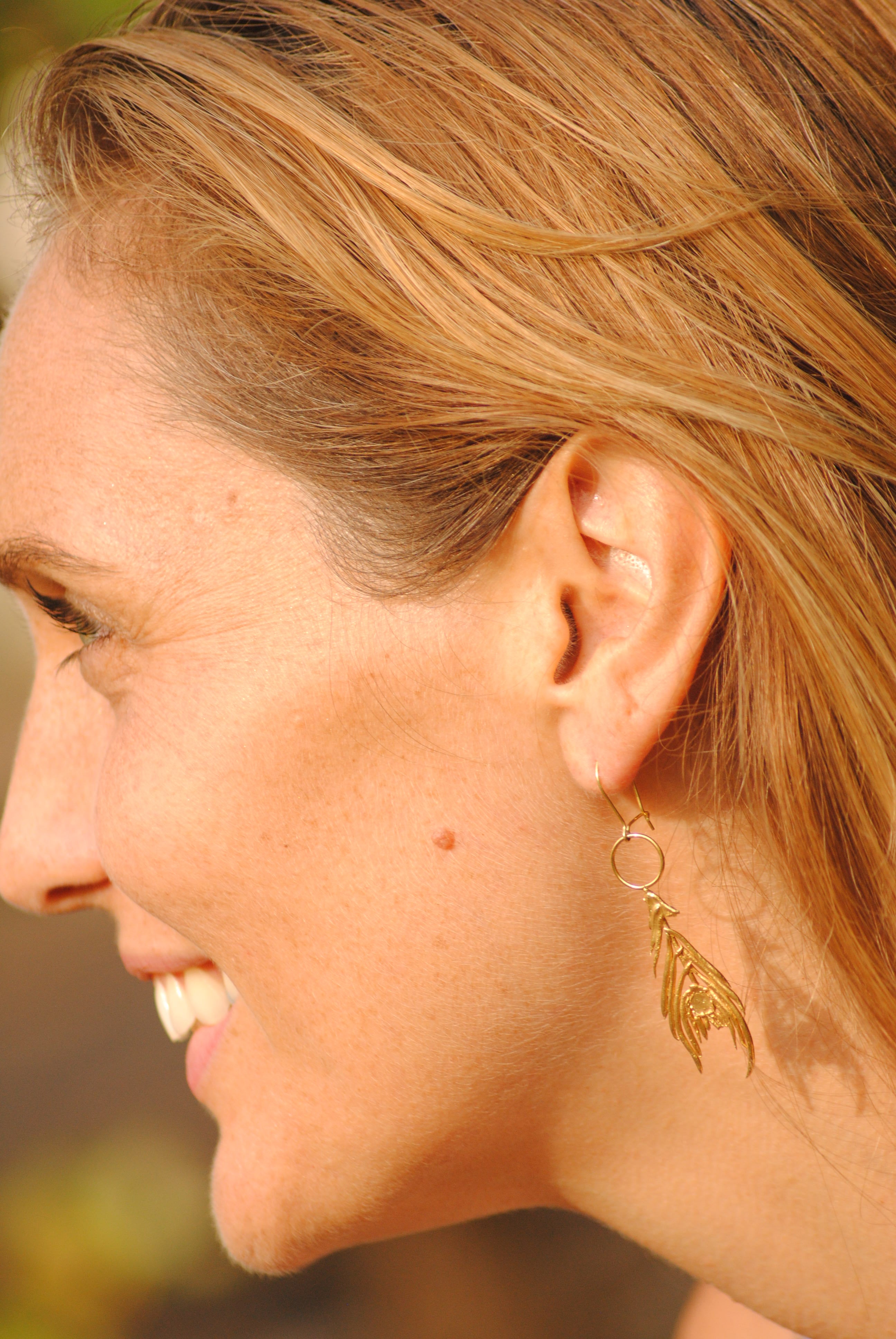 Peacock Feather Earrings Louisa Guild Jewelry