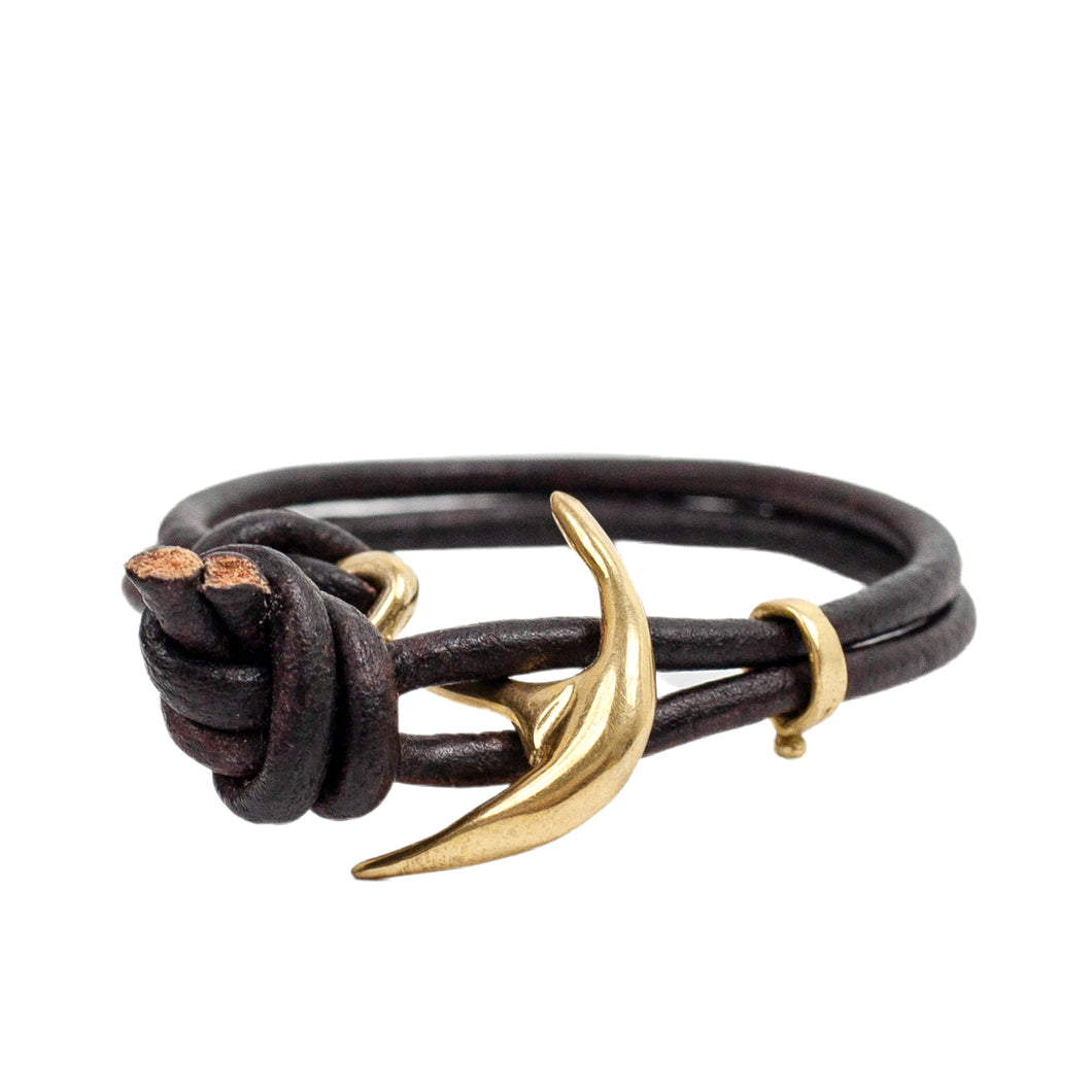 Leather wrap anchor bracelet – Clifton Wilson
