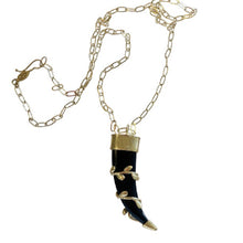 Mandevilla Vine Wrapped Bone Horn Necklace